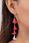 Haphazard Headliner - Red Earrings - Paparazzi Accessories