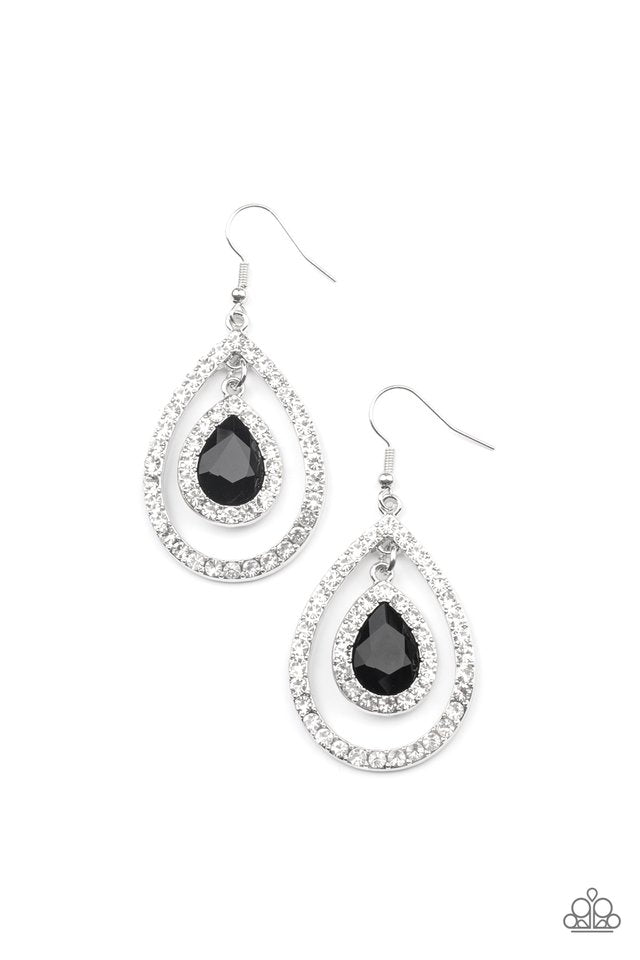 Blushing Bride - Black Earrings - Paparazzi Accessories