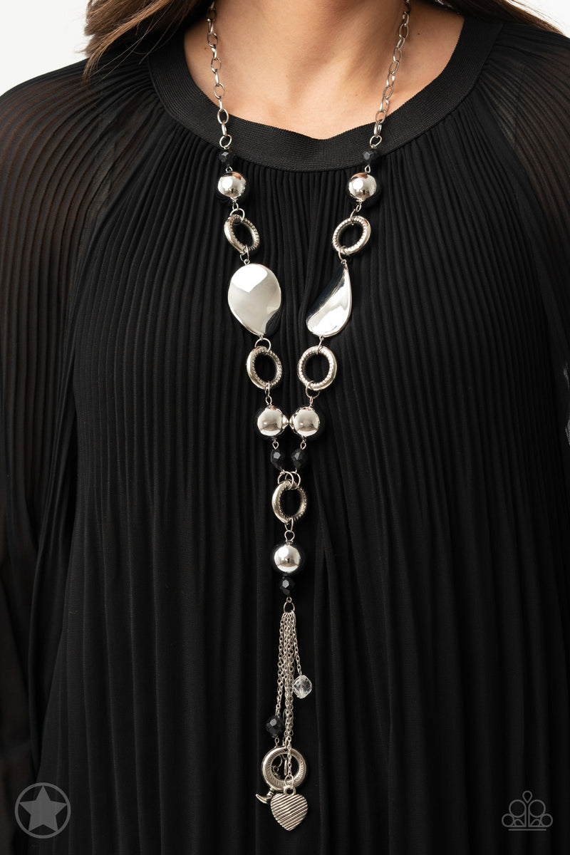 Total Eclipse Of the Heart  Silver Necklace - Paparazzi Accessories