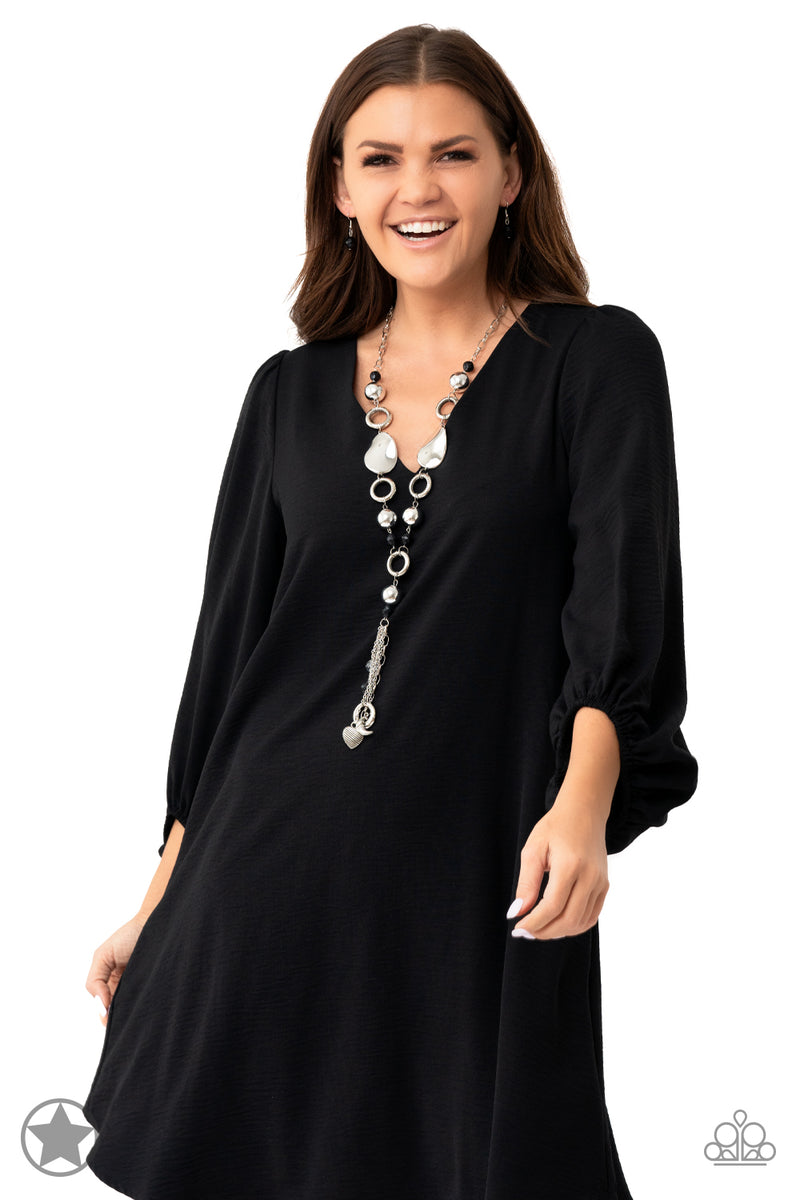 Total Eclipse Of the Heart  Silver Necklace - Paparazzi Accessories