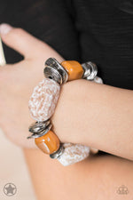 Glaze of Glory - Peach Brown Bracelet - Paparazzi Accessories