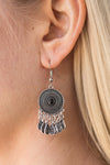 Sahara Sunsets - Black Earrings - Paparazzi Accessories
