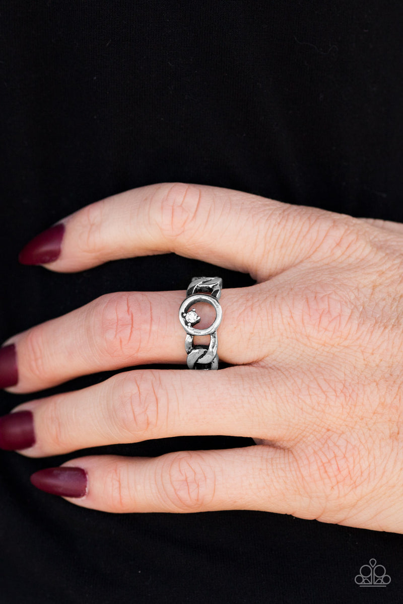 Rogue Sparkle - White Ring - Paparazzi Accessories