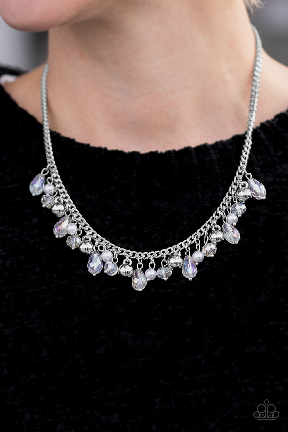 Glammed If I Do, Glammed If I Dont - White Necklace - Paparazzi Accessories