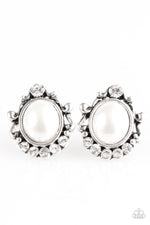 five-dollar-jewelry-poshly-princess-white-post-post earrings-paparazzi-accessories