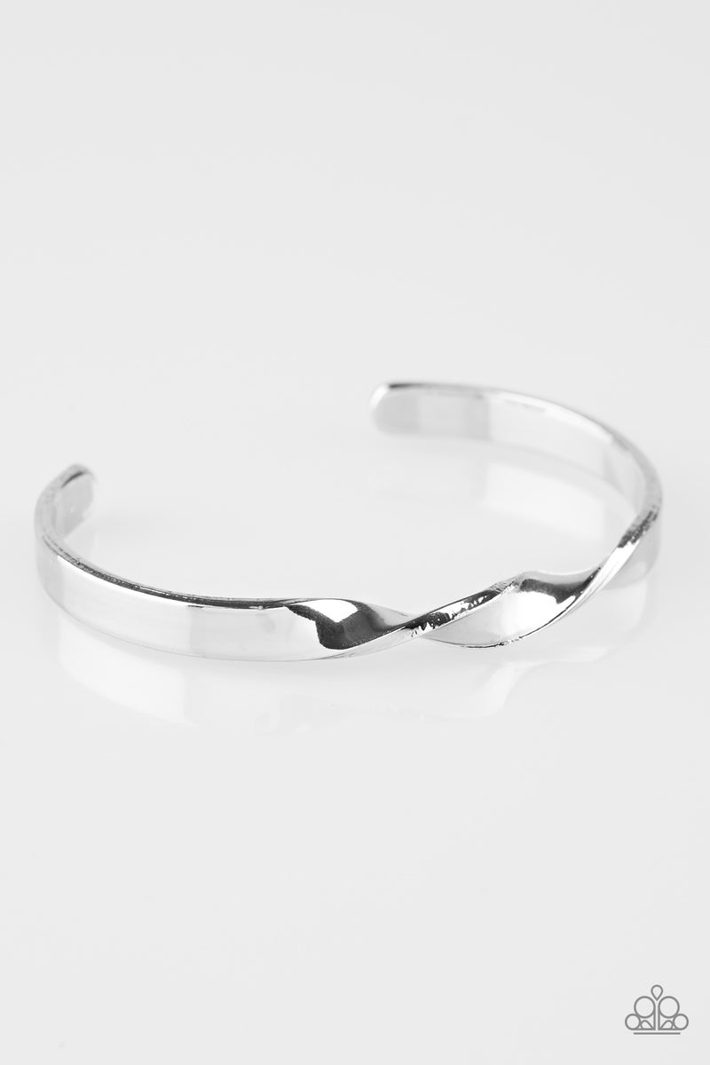 five-dollar-jewelry-traditional-twist-silver-bracelet-paparazzi-accessories