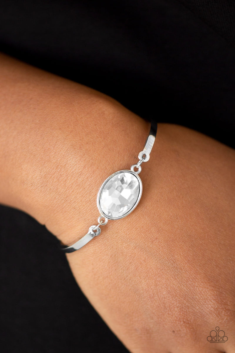 Definitely Dashing - White Bracelet - Paparazzi Accessories