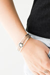 Borderline Borderland - White Bracelet - Paparazzi Accessories