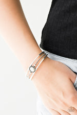 Borderline Borderland - White Bracelet - Paparazzi Accessories
