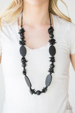 Carefree Cococay - Black Necklace - Paparazzi Accessories