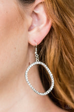 Stoppin Traffic - White Earrings - Paparazzi Accessories