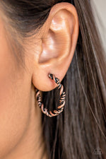 Plainly Panama - Copper Earrings - Paparazzi Accessories
