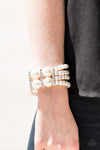 Romance Remix - White Bracelet - Paparazzi Accessories