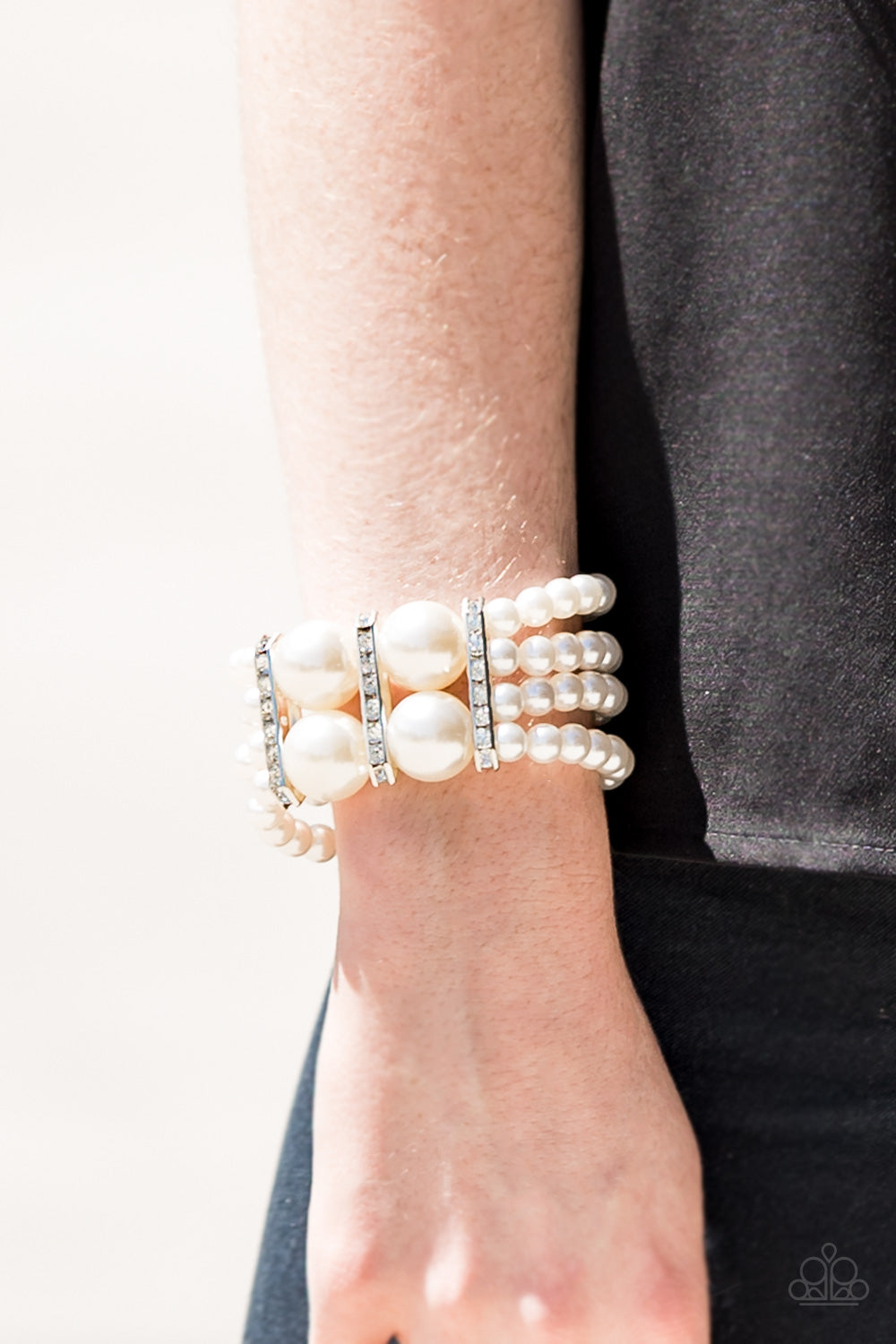 Romance Remix - White Bracelet - Paparazzi Accessories