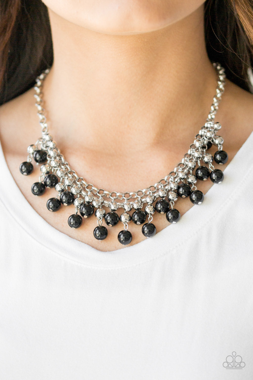 Friday Night Fringe - Black Necklace - Paparazzi Accessories
