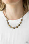 Starlit Socials - Brass Necklace - Paparazzi Accessories