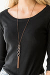 Ready, Set, GEO! - Copper Necklace - Paparazzi Accessories