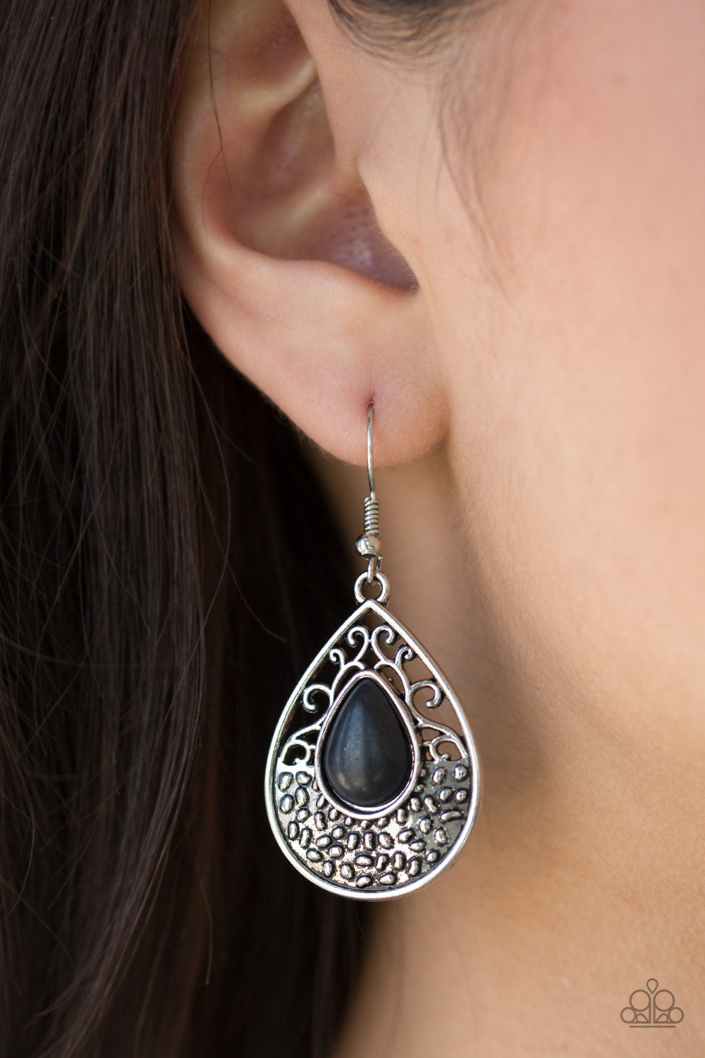 Tucson Tunes - Black Earrings - Paparazzi Accessories