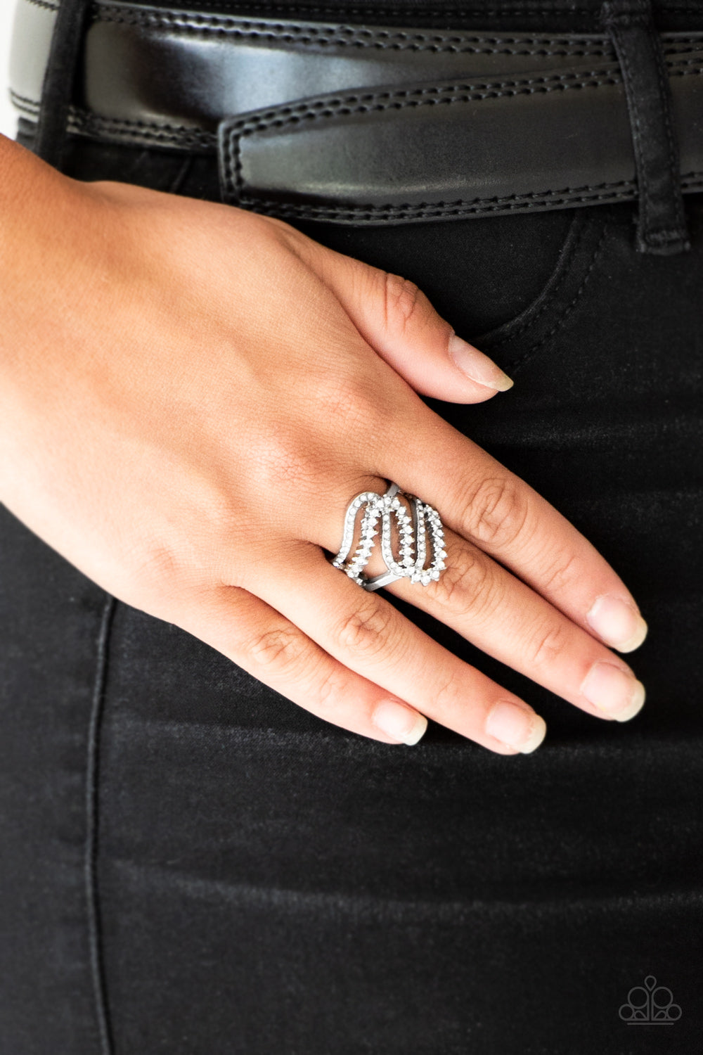 Make Waves - White Ring - Paparazzi Accessories