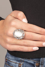 Moonlit Marigold - White Ring - Paparazzi Accessories