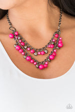 Watch Me Now - Pink Necklace - Paparazzi Accessories