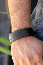 Scenic Scout - Black Unisex/ Men’s Bracelet - Paparazzi Accessories