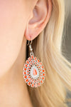 City Chateau - Orange Earrings - Paparazzi Accessories