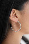 Danger Zone - Silver Earrings - Paparazzi Accessories