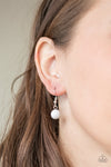 Me-dallions, Myself, and I - White Necklace - Paparazzi Accessories