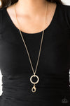 Straight To The Top - Gold Lanyard - Paparazzi Accessories