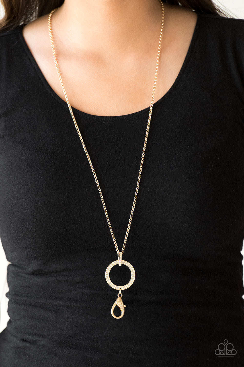 Straight To The Top - Gold Lanyard - Paparazzi Accessories