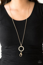 Straight To The Top - Gold Lanyard - Paparazzi Accessories