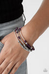 Tribal Spunk - Purple Bracelet - Paparazzi Accessories