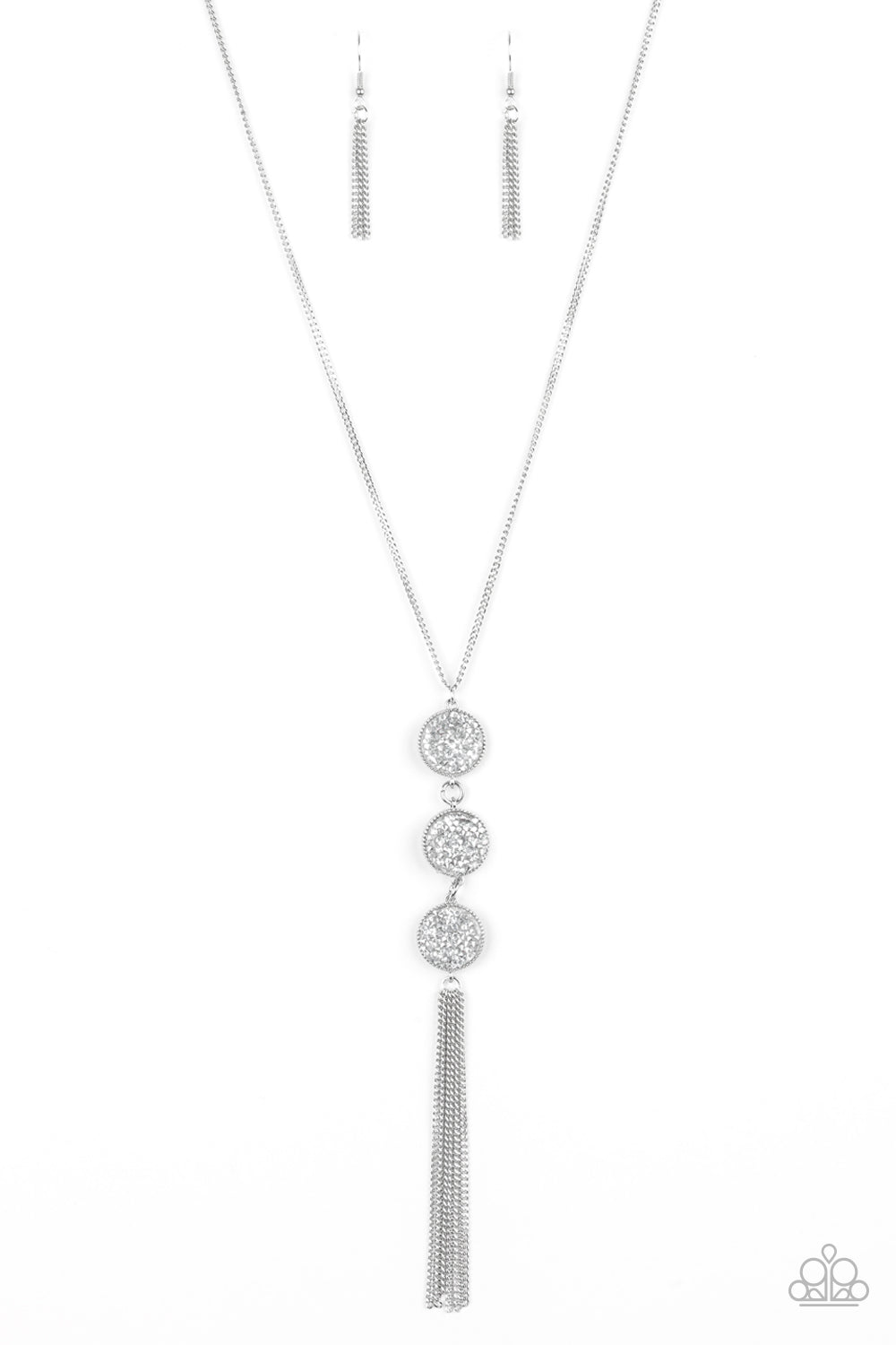 five-dollar-jewelry-triple-shimmer-white-necklace-paparazzi-accessories