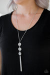 Triple Shimmer - White Necklace - Paparazzi Accessories