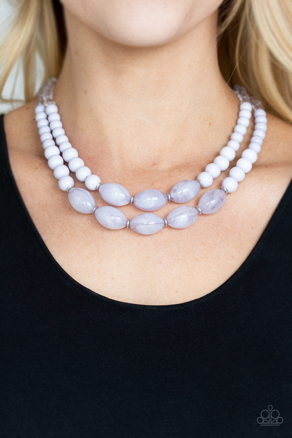 Sundae Shoppe - Silver Necklace - Paparazzi Accessories