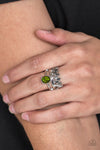 Crowned Victor - Green Ring - Paparazzi Accessories