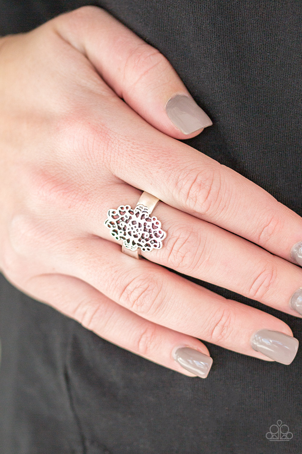 Full Of HAUTE Air - Silver Ring - Paparazzi Accessories