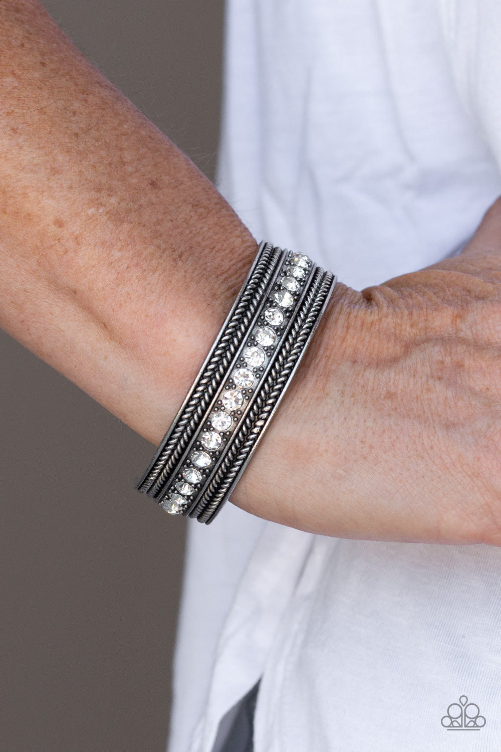 Empress Etiquette - White Bracelet - Paparazzi Accessories