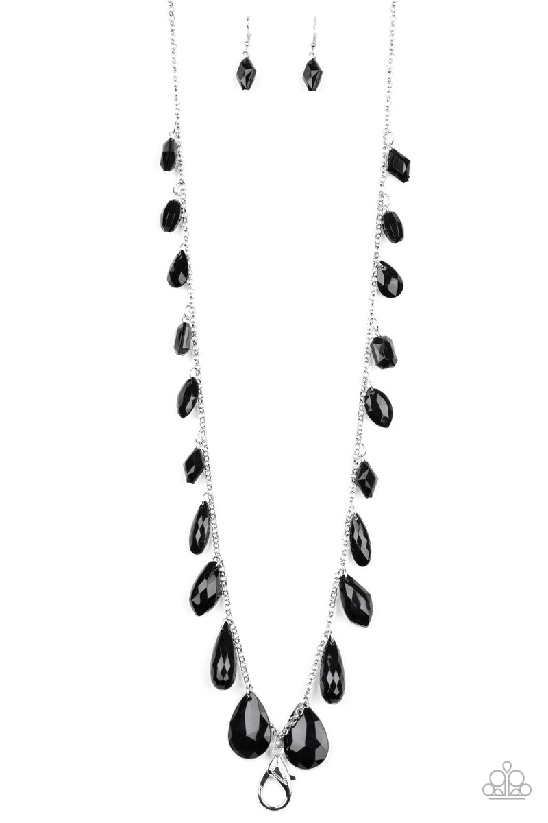 five-dollar-jewelry-glow-and-steady-wins-the-race-black-lanyard-lanyard-paparazzi-accessories
