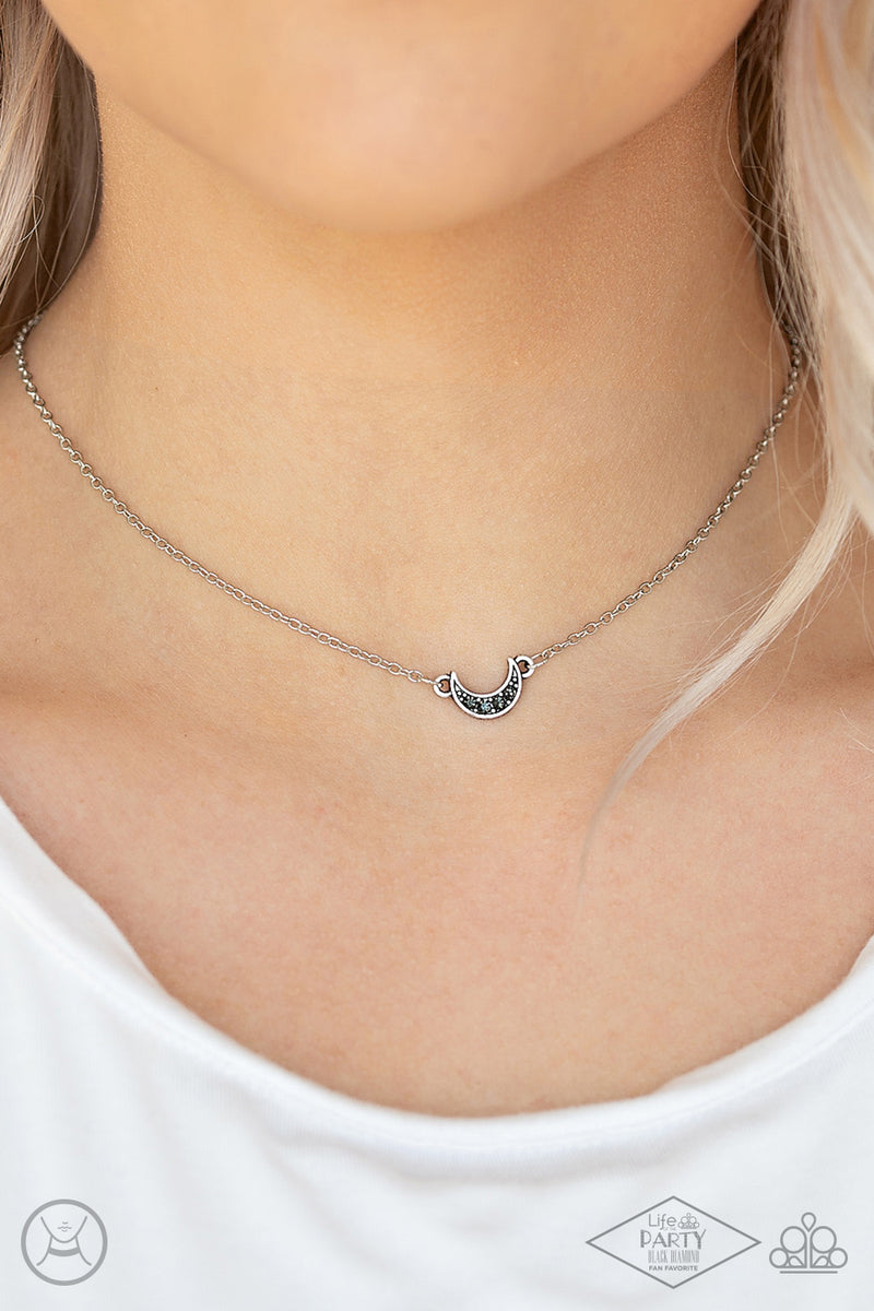 Promise The Moon - Silver Necklace - Paparazzi Accessories