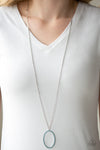 A Dazzling Distraction - Blue Necklace - Paparazzi Accessories