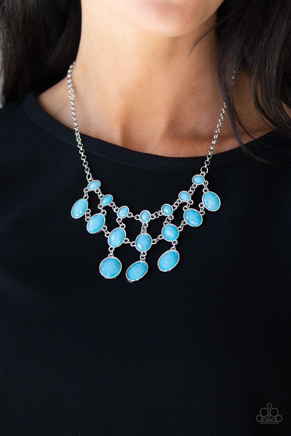 Mermaid Marmalade - Blue Necklace - Paparazzi Accessories