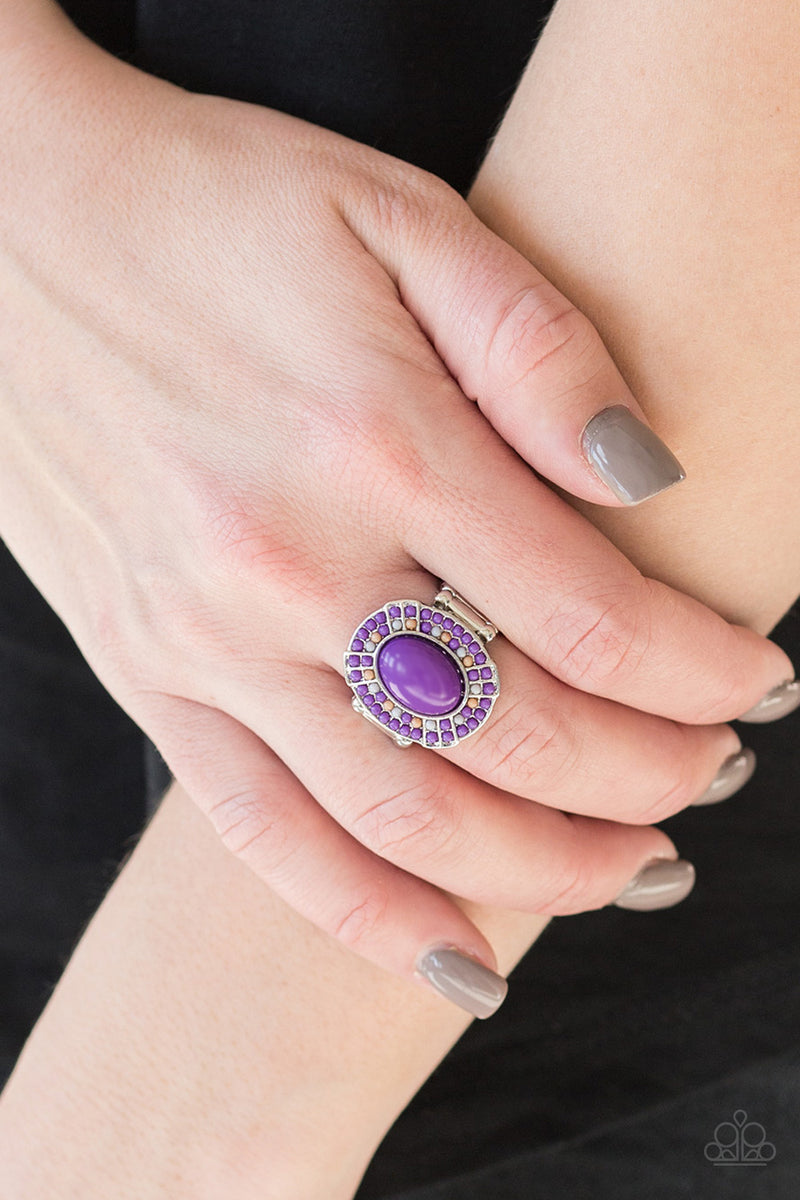 Colorfully Rustic - Purple Ring - Paparazzi Accessories