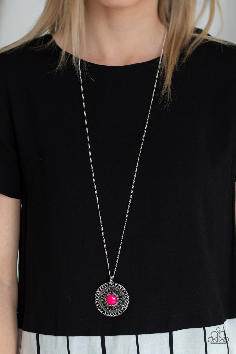 So Solar - Pink Necklace - Paparazzi Accessories