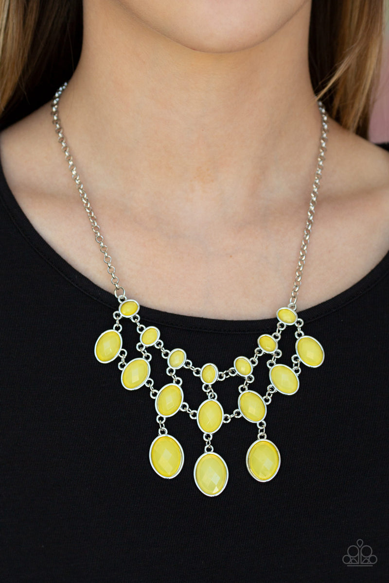 Mermaid Marmalade - Yellow Necklace - Paparazzi Accessories