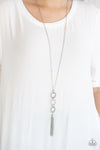 Diva In Diamonds - Silver Necklace - Paparazzi Accessories