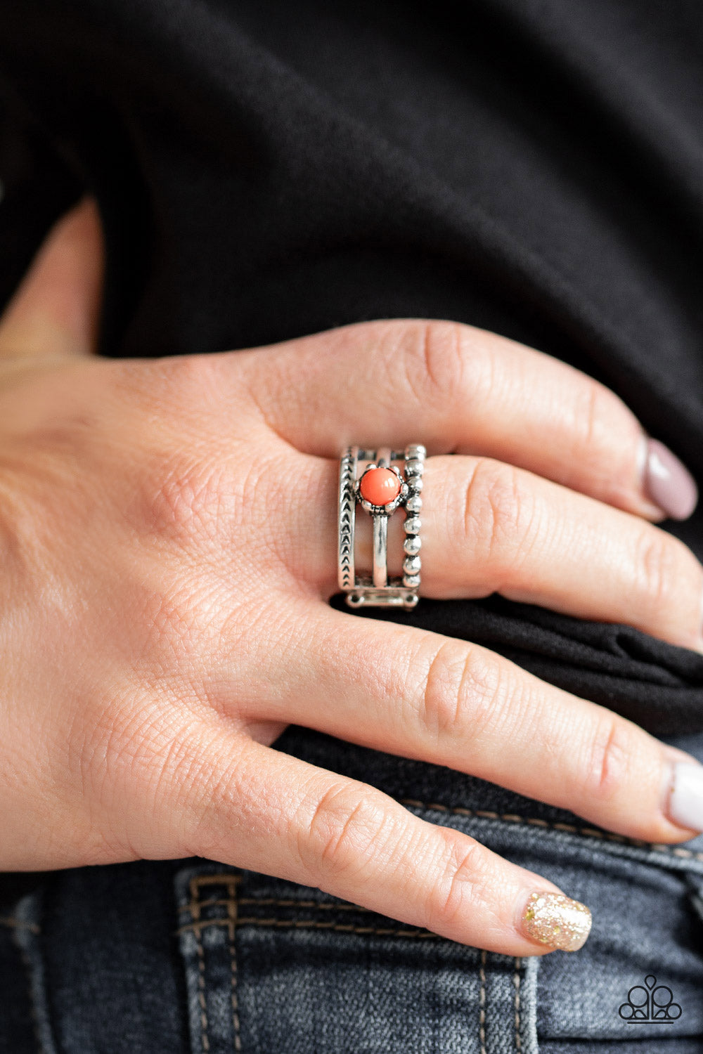 POP Rival - Orange Ring - Paparazzi Accessories