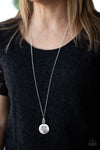 Mom Boss - White Necklace - Paparazzi Accessories