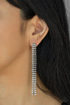Stellar Starlight - Black Post Earrings - Paparazzi Accessories